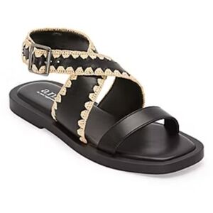 a.n.a Black and Tan Women's Sandals